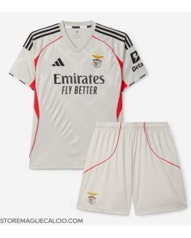 Benfica Maglia Gara Trasferta Repliche 2025-26 Bambino Maniche Corte